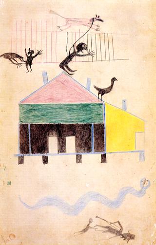 House with Figures and Animals