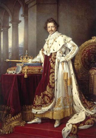 路德维希一世国王身着加冕礼长袍