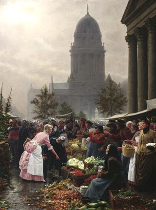 Market bustle on the Gendarmenmarkt