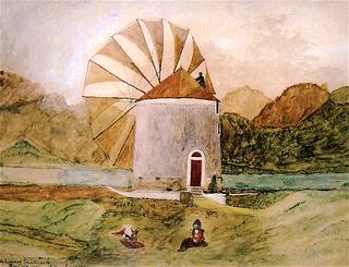 Windmill on the Island of Lemnos in Asia Minor