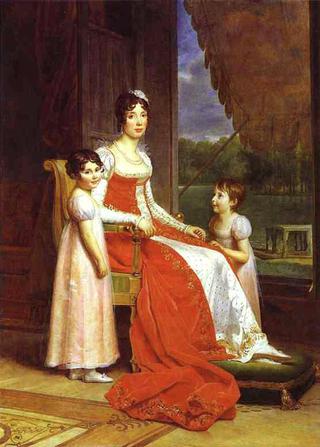 玛丽·朱莉·波拿巴和她的两个女儿夏洛特和泽奈德