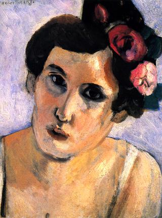 Woman's Head, Flowers in Her Hair