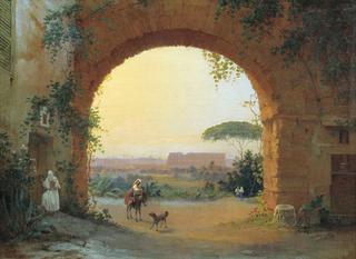 Italian Landscape in the Outskirts of Rome