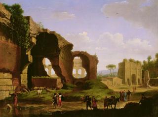 A Roman View of the Ruins of the Temple of Venus and Rome