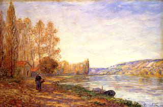 The Effect of Autumn on the Banks of the Yonne - Sunlight