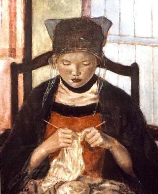 Child Knitting