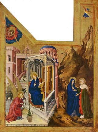 Dijon Altarpiece (left wing)Annunciation and Visitation