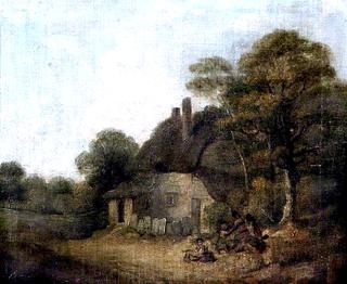 Country Cottage with Figures