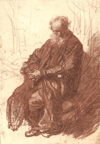 Old Man Seated in an Armchair, Full-length