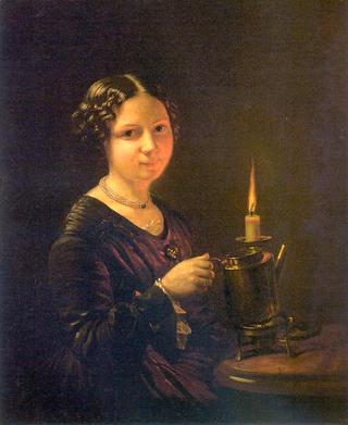 Girl with a candle