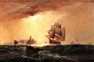 Ships in New York Harbor