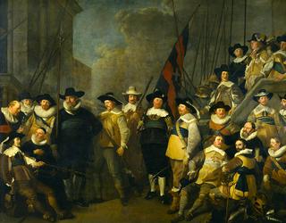 Officers and other members of the militia of district V in Amsterdam