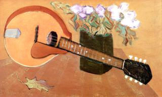 Mandolin with Flowers