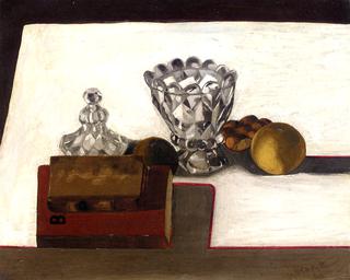 Sugar Bowl with Fruit and Books