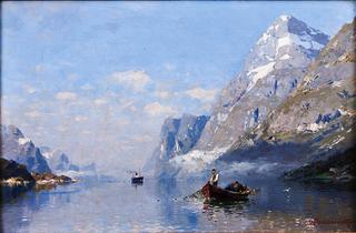 Boat on the Sognefjord