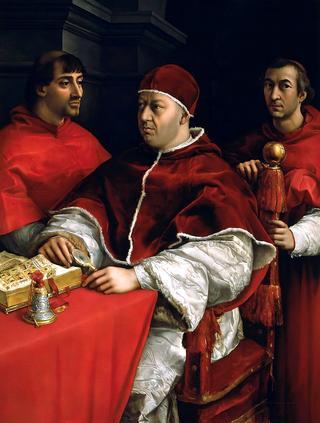 Portrait of Pope Leo X and Two Cardinals