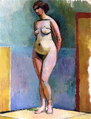 Standing Female Nude in the Studio