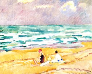 Three Figures on a Beach