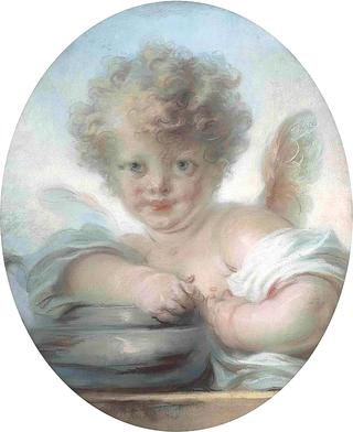 A Child in the Guise of Cupid, pastel