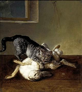 Cat and Dead Hare