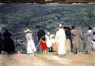 Figures on the Breakwater, San Sebastian