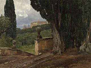 View of the Villa Falconieri near Rome