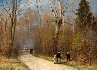 Sunny Winter's Day in the English Garden in Munich