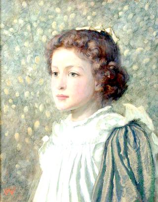 Portrait of a Young Girl with a Ribbon in her Hair