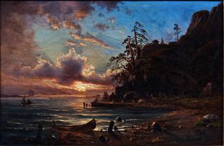 Marine Scene at Sunset