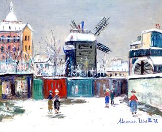 The Moulin de la Galette in the Snow, Montmartre