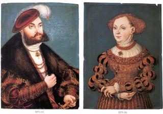 Double Portrait of Elector Johann Friedrich of Saxony and His Wife Sibylle of Cleve