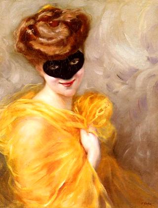 Lady at a masked ball