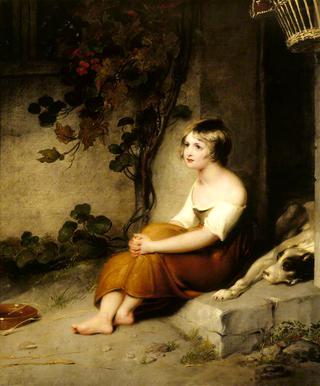 A Child at a Cottage Door