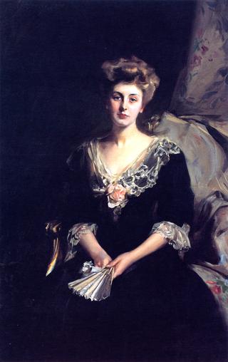 Young Woman Wearing a Rose