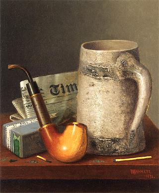 Still Life with Mug, Pipe, Matches and Newspaper