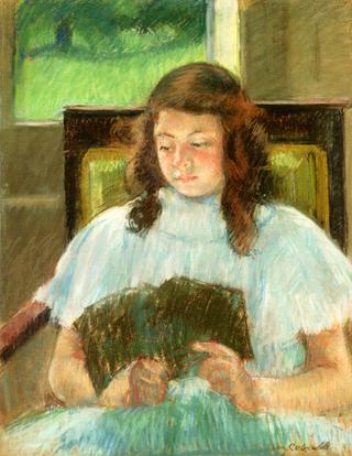 Françoise in a Square-Backed Chair, Reading