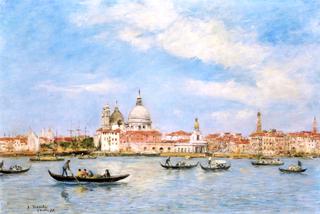 Venice, Entrance to the Grand Canal, the Salute and the Douane
