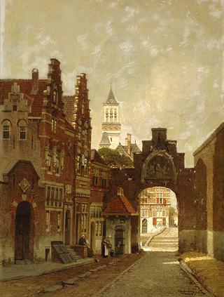 The Old Gate and Houses in Delft