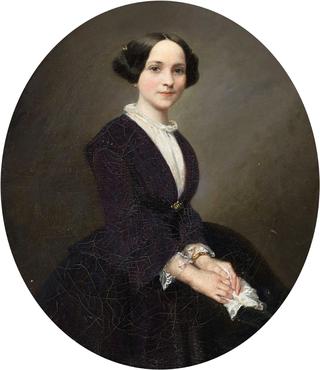 Portrait of a Young Lady in Violet Dress