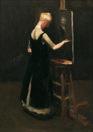 Blond Woman before an Easel