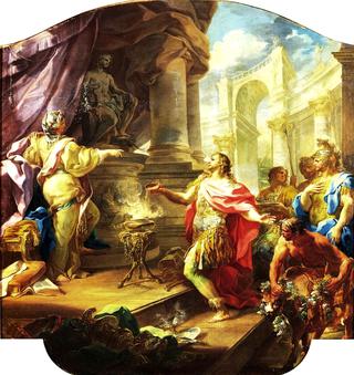 Life of Aeneas - Aeneas Offers a Sacrifice to Apollo
