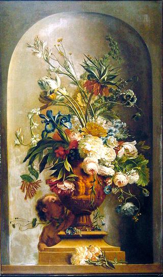 Putti Playing with Flowers