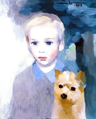 Portrait of a Girl with Dog