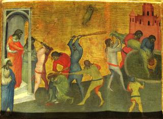 Triptych: Martyrdom of St Sebastian and Scenes from his Life (panel detail)