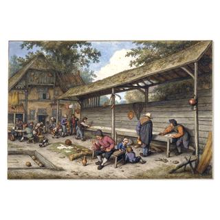 Peasants Playing Gallet Outside an Inn