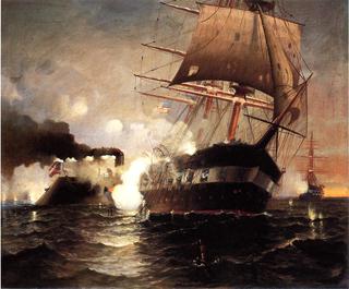 Sinking of the "Cumberland" by the "Merrimack"