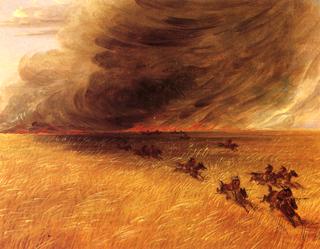 Prairie Meadows Burning, on the Missouri
