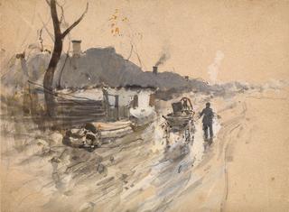 Village Road with a Cart