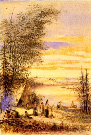 Indian Encampment by the Lake