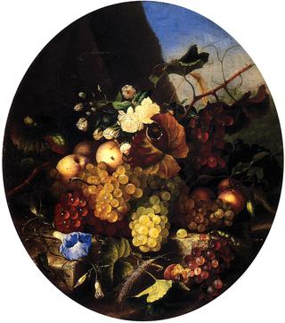 Still Life of Fruit and Flowers